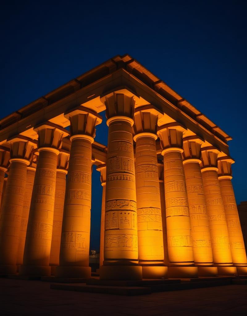 Temple of Luxor at night