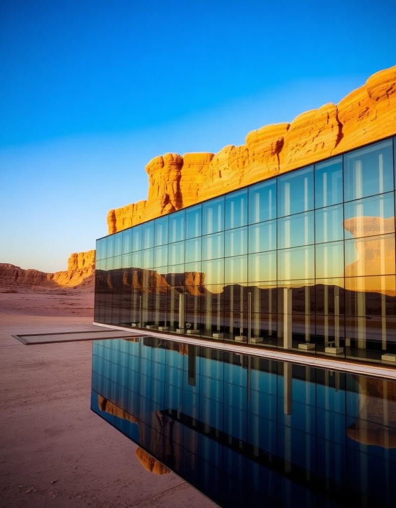 AlUla mirrored architecture